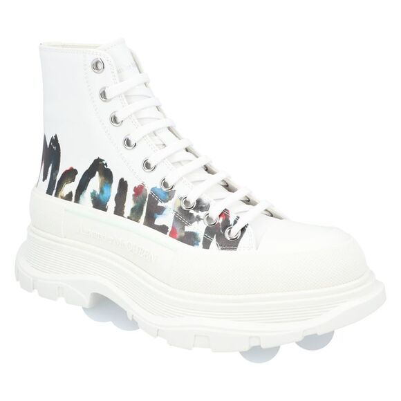 Alexander McQueen Other - Alexander McQueen Tread Slick Boots 'White Graffiti'